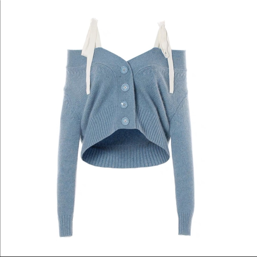 Blue cardigan